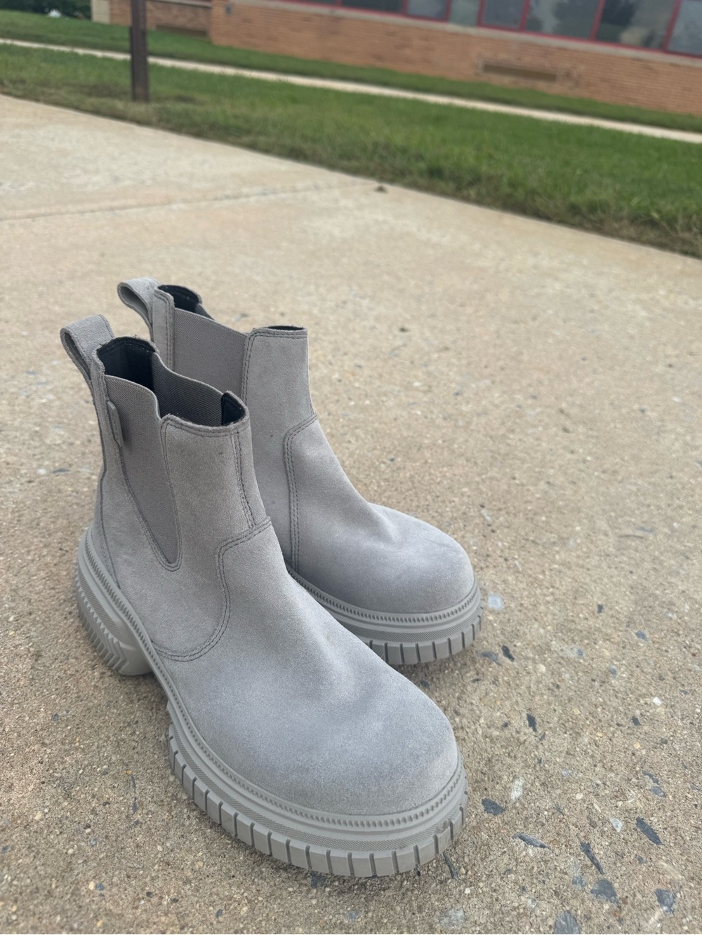 SOREL Ona Ave Chelsea Boot Chrome Grey Dove Size US 7 Quiet Luxury Urban Utility